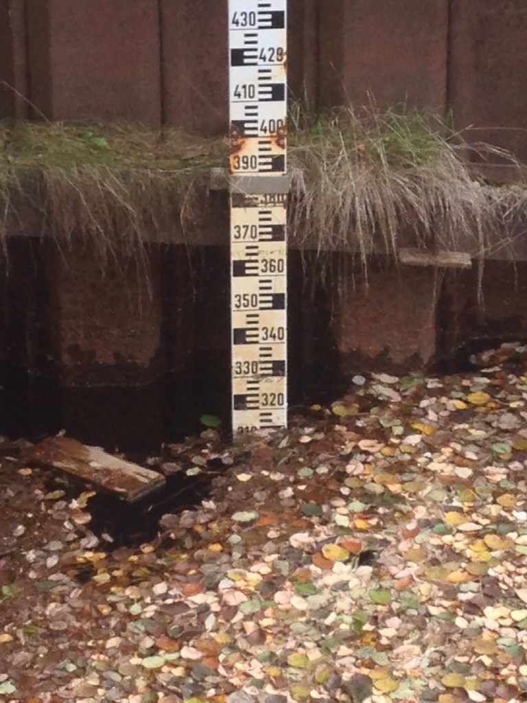 Vattenverket Nolby Foto Leo Oras Vattenverket Nolby tisdagen den 22/10 2013 kl 09.30. Statkrafts flödesprognos 120 kbm/sek.