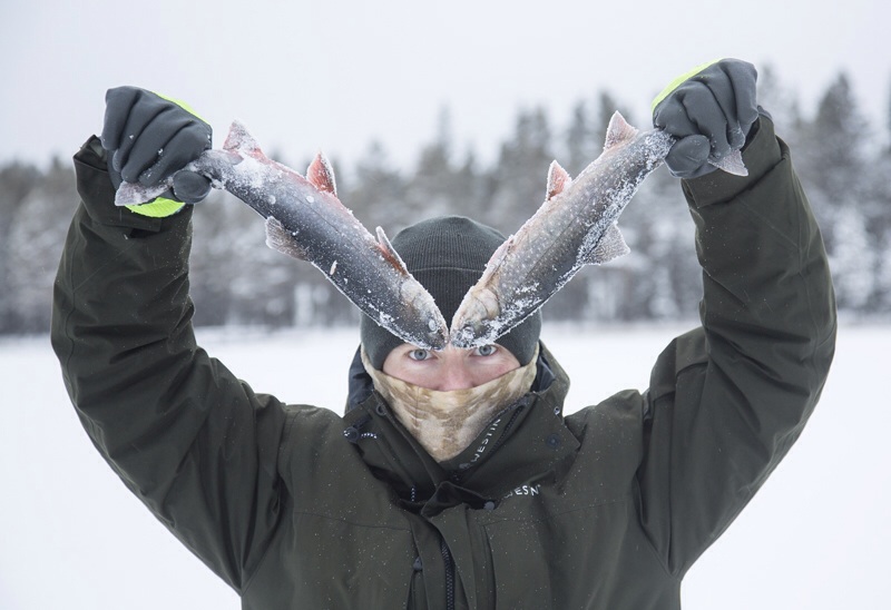 Photo Svanthe Harström Ice fishing Lill-Hällsjö -20C